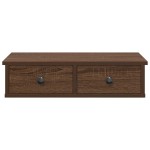 vidaXL Raft de perete cu sertare Stejar maro 60x28x15cm lemn prelucrat