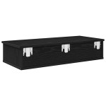 vidaXL Raft de perete cu sertare negru 80x31x17 cm lemn prelucrat
