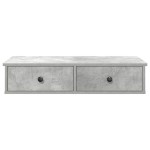 vidaXL Raft de perete cu sertare Gri beton 80x31x17 cm Lemn prelucrat
