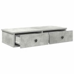 vidaXL Raft de perete cu sertare Gri beton 80x31x17 cm Lemn prelucrat