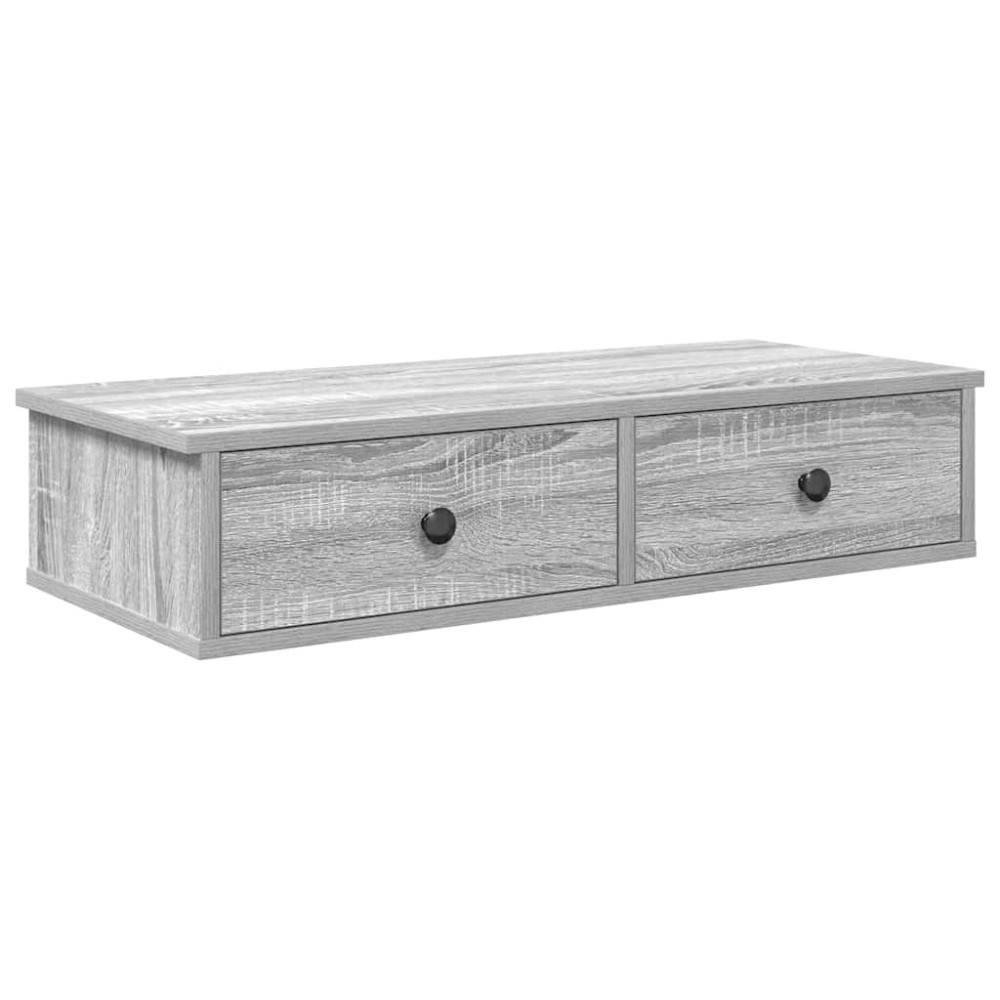 vidaXL Raft de perete cu sertare Gri Sonoma 80x31x17 cm Lemn prelucrat