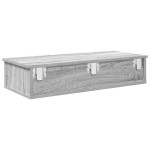 vidaXL Raft de perete cu sertare Gri Sonoma 80x31x17 cm Lemn prelucrat vidaXL Raft de perete cu sertare Gri Sonoma 80x31x17 cm Lemn prelucrat