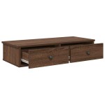 vidaXL Raft de perete cu sertare Stejar maro 80x31x17cm lemn prelucrat
