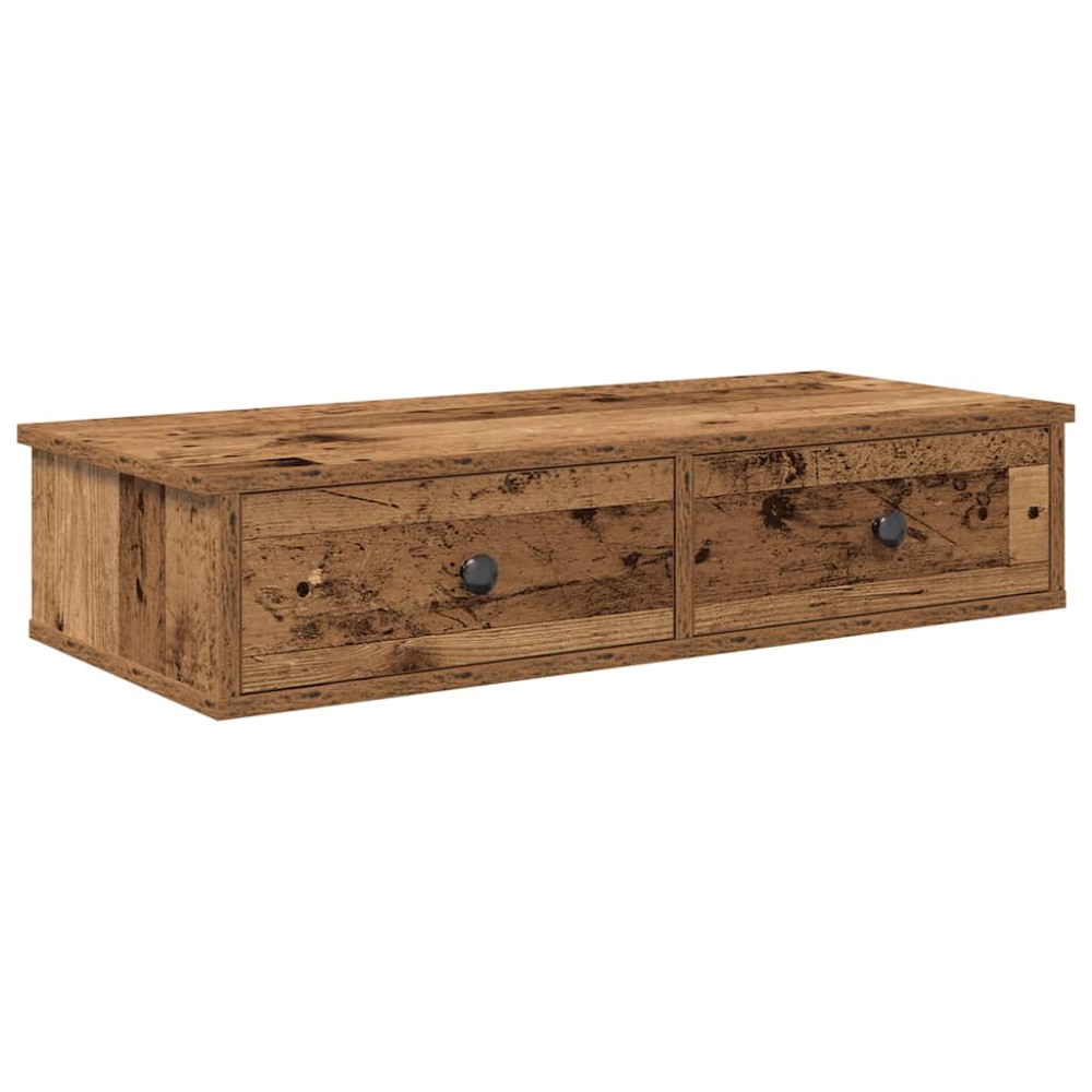 vidaXL Raft de perete cu sertare Lemn vechi 80x31x17 cm Lemn prelucrat