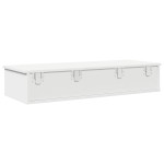vidaXL Raft de perete cu sertare, alb, 100x37,5x19 cm, lemn prelucrat