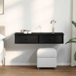 vidaXL Raft de perete cu sertare negru 100x37,5x19 cm lemn prelucrat