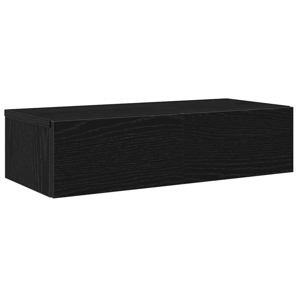 vidaXL Raft de perete cu sertare negru 60x26,5x15 cm lemn prelucrat