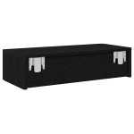 vidaXL Raft de perete cu sertare negru 60x26,5x15 cm lemn prelucrat vidaXL Raft de perete cu sertare negru 60x26,5x15 cm lemn prelucrat