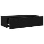 vidaXL Raft de perete cu sertare negru 60x26,5x15 cm lemn prelucrat vidaXL Raft de perete cu sertare negru 60x26,5x15 cm lemn prelucrat