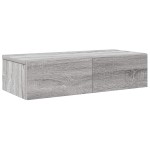 vidaXL Raft perete cu sertare Gri Sonoma 60x26,5x15cm Lemn prelucrat vidaXL Raft perete cu sertare Gri Sonoma 60x26,5x15cm Lemn prelucrat