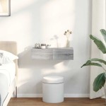 vidaXL Raft perete cu sertare Gri Sonoma 60x26,5x15cm Lemn prelucrat vidaXL Raft perete cu sertare Gri Sonoma 60x26,5x15cm Lemn prelucrat