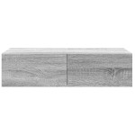 vidaXL Raft perete cu sertare Gri Sonoma 60x26,5x15cm Lemn prelucrat vidaXL Raft perete cu sertare Gri Sonoma 60x26,5x15cm Lemn prelucrat