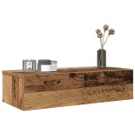 vidaXL Raft perete cu sertare Lemn vechi 60x26,5x15 cm Lemn prelucrat vidaXL Raft perete cu sertare Lemn vechi 60x26,5x15 cm Lemn prelucrat