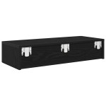 vidaXL Raft de perete cu sertare negru 80x33x17 cm lemn prelucrat vidaXL Raft de perete cu sertare negru 80x33x17 cm lemn prelucrat