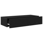 vidaXL Raft de perete cu sertare negru 80x33x17 cm lemn prelucrat vidaXL Raft de perete cu sertare negru 80x33x17 cm lemn prelucrat