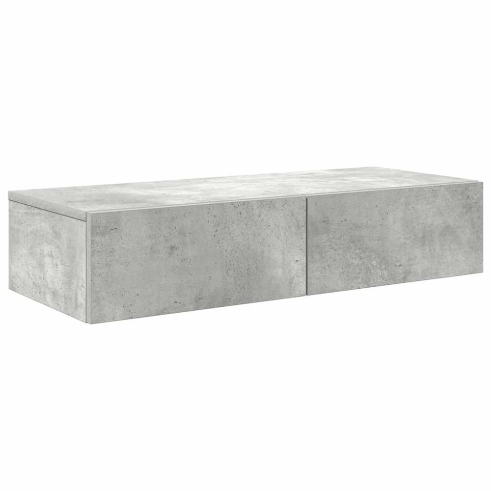 vidaXL Raft de perete cu sertare Gri beton 80x33x17 cm Lemn prelucrat