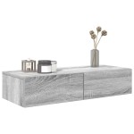 vidaXL Raft de perete cu sertare Gri Sonoma 80x31x17 cm Lemn prelucrat vidaXL Raft de perete cu sertare Gri Sonoma 80x31x17 cm Lemn prelucrat