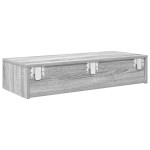 vidaXL Raft de perete cu sertare Gri Sonoma 80x31x17 cm Lemn prelucrat vidaXL Raft de perete cu sertare Gri Sonoma 80x31x17 cm Lemn prelucrat