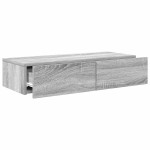 vidaXL Raft de perete cu sertare Gri Sonoma 80x31x17 cm Lemn prelucrat vidaXL Raft de perete cu sertare Gri Sonoma 80x31x17 cm Lemn prelucrat