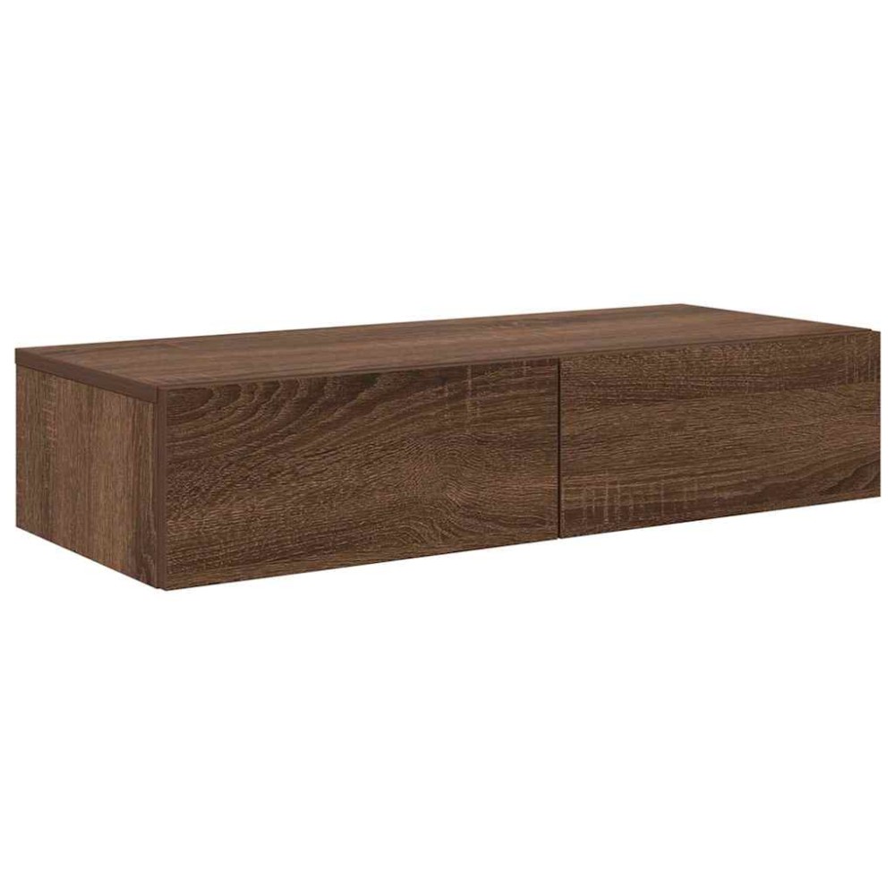 vidaXL Raft de perete cu sertare Stejar maro 80x33x17cm lemn prelucrat