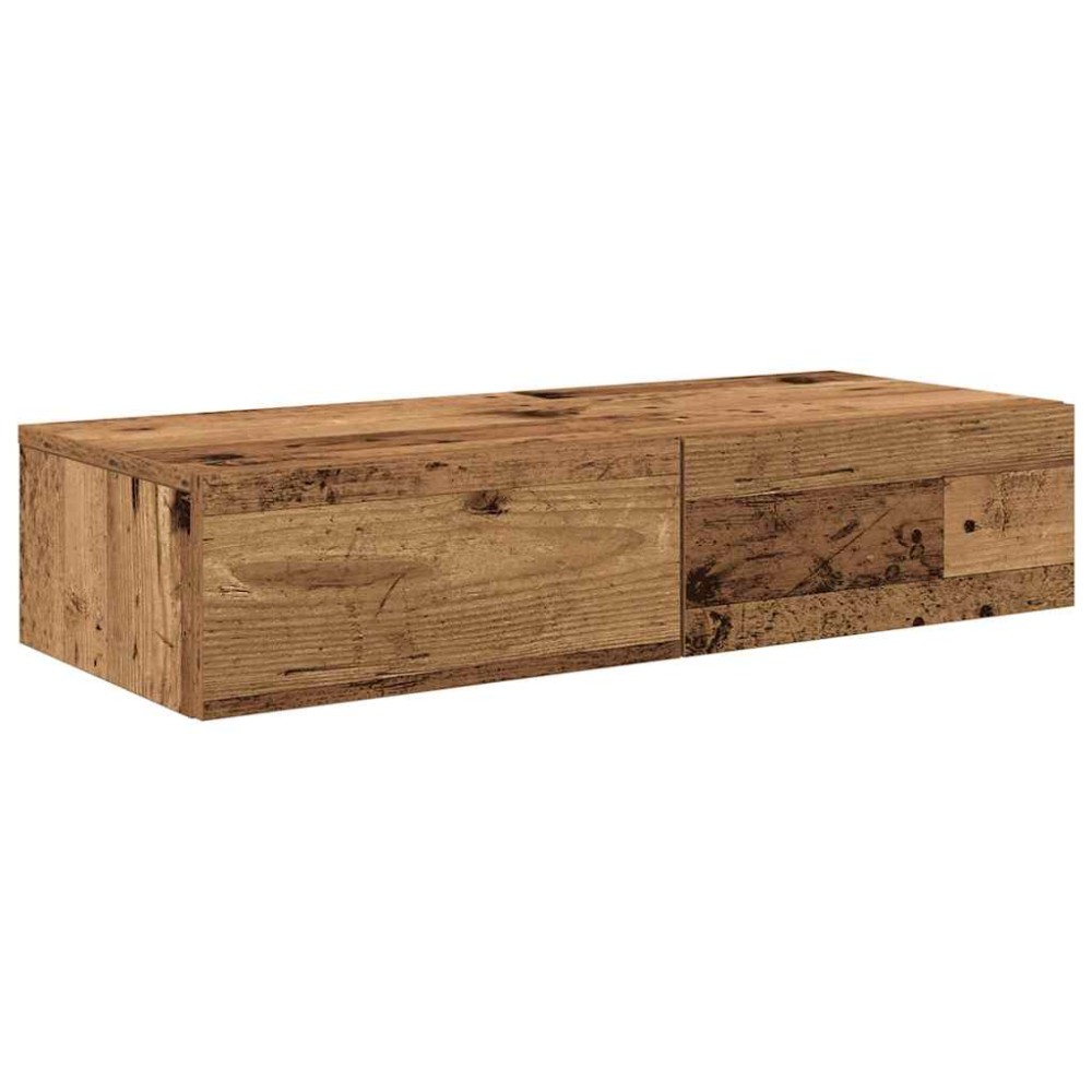 vidaXL Raft de perete cu sertare Lemn vechi 80x33x17 cm Lemn prelucrat