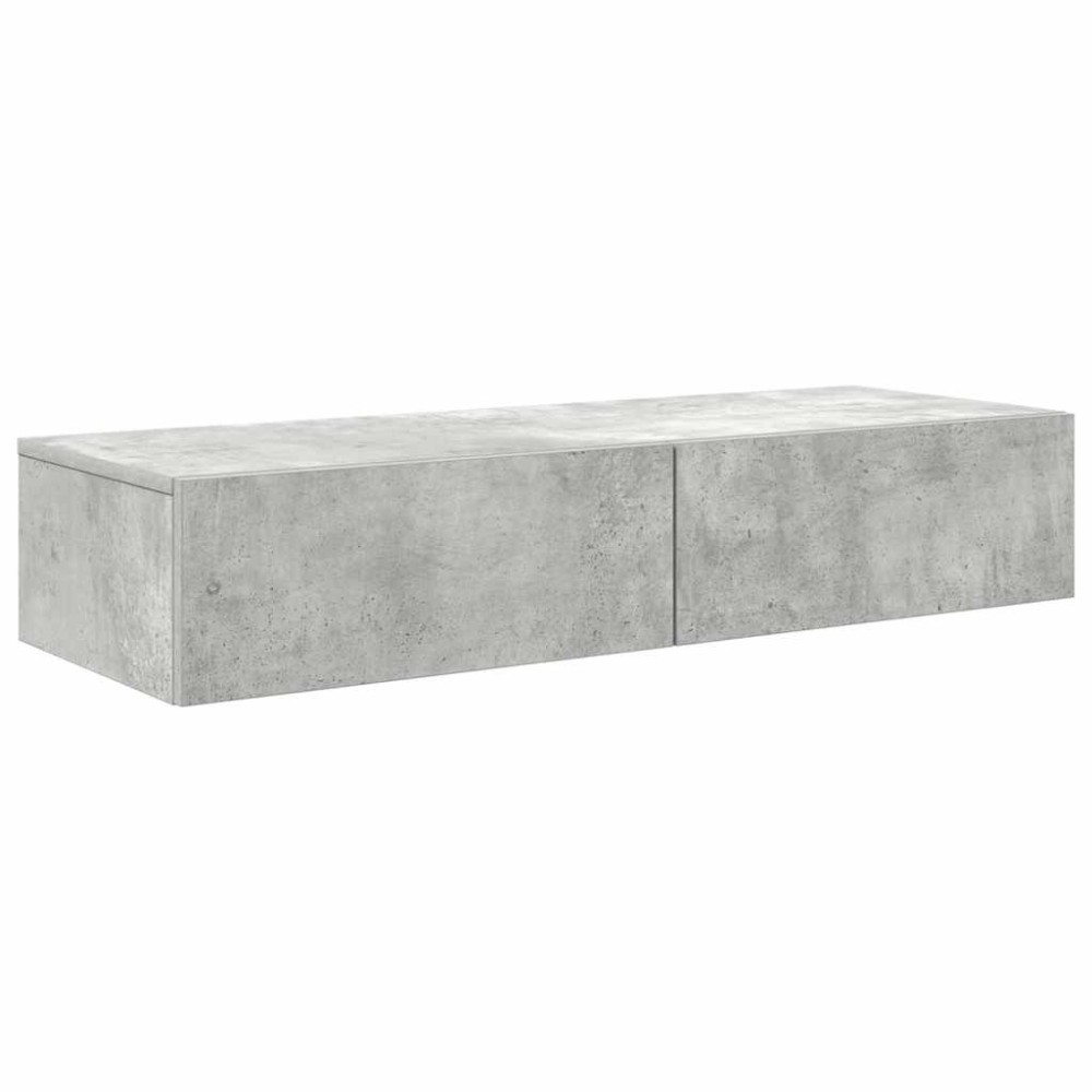 vidaXL Raft de perete cu sertare Gri beton 100x36x19 cm Lemn prelucrat