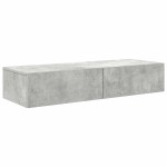 vidaXL Raft de perete cu sertare Gri beton 100x36x19 cm Lemn prelucrat