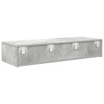 vidaXL Raft de perete cu sertare Gri beton 100x36x19 cm Lemn prelucrat