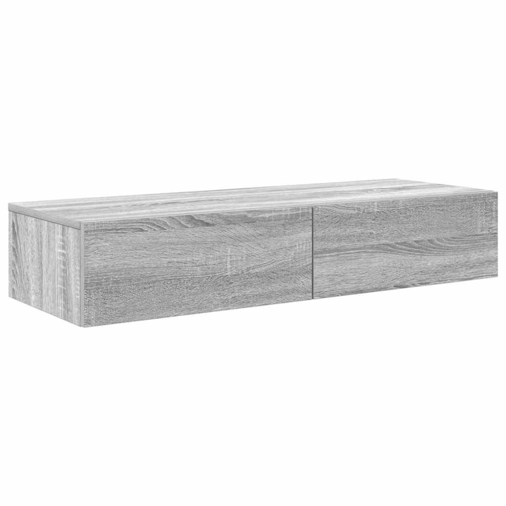 vidaXL Raft de perete cu sertare Gri Sonoma 100x36x19cm Lemn prelucrat
