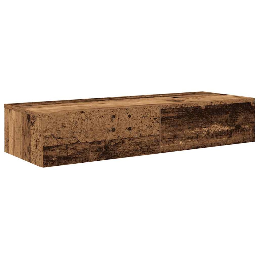 vidaXL Raft de perete cu sertare Lemn vechi 100x36x19cm Lemn prelucrat
