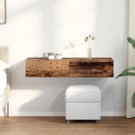 vidaXL Raft de perete cu sertare Lemn vechi 100x36x19cm Lemn prelucrat