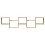 vidaXL Raft cubic perete 5 compartimente stejar sonoma lemn prelucrat