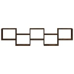 vidaXL Raft cubic perete 5 compartimente stejar fumuriu lemn prelucrat