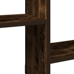 vidaXL Raft cubic perete 5 compartimente stejar fumuriu lemn prelucrat