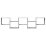 vidaXL Raft cubic perete cu 5 compartimente sonoma gri lemn prelucrat