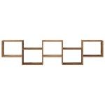 vidaXL Raft cubic perete cu 5 compartimente lemn vechi lemn prelucrat