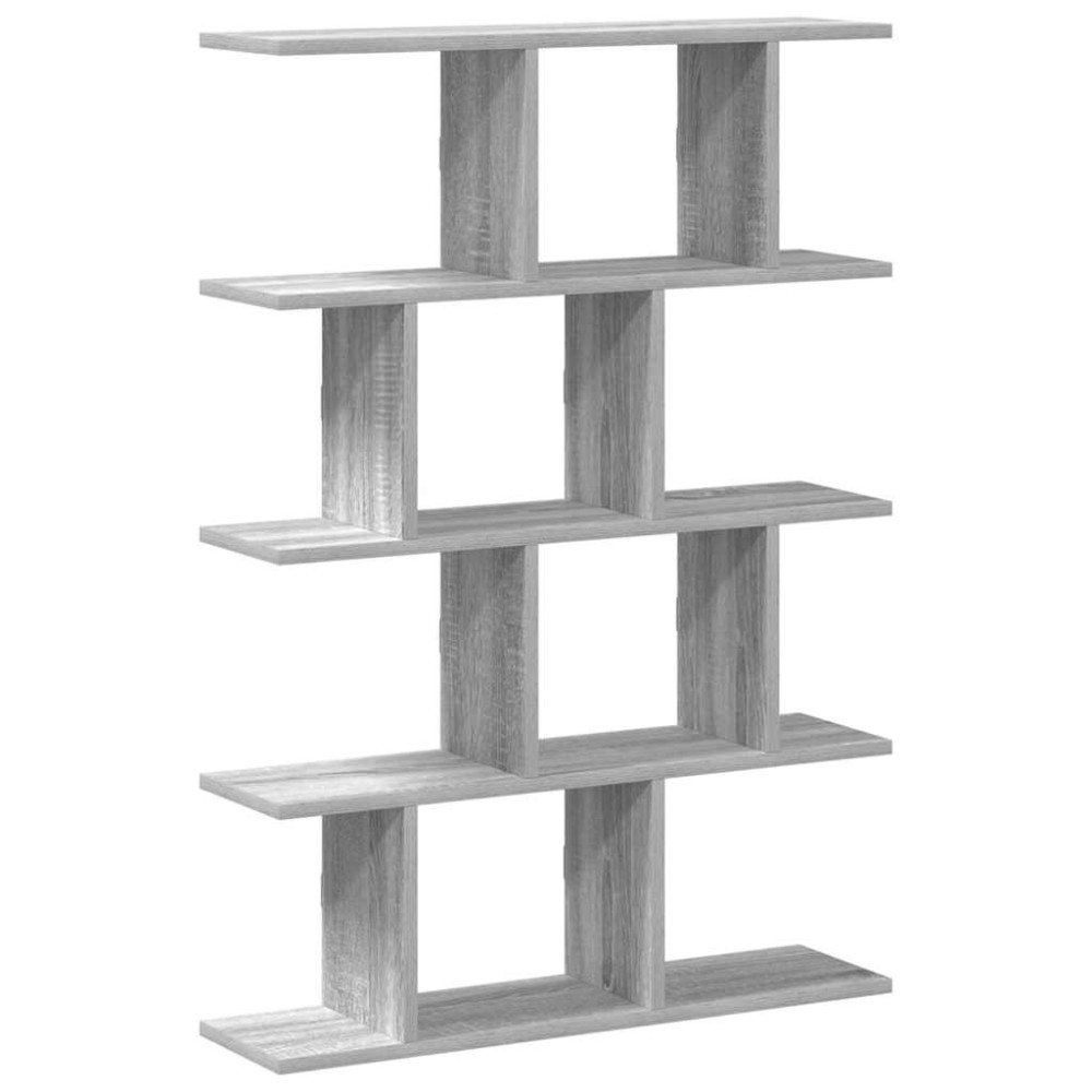 vidaXL Raft cubic perete cu 12 compartimente sonoma gri lemn prelucrat