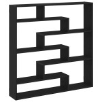 vidaXL Raft cubic de perete cu 7 compartimente negru lemn prelucrat