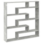 vidaXL Raft cubic perete cu 7 compartimente gri beton lemn prelucrat