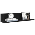 vidaXL Rafturi de perete 2 buc. negru, 75x16,5x16,5 cm, lemn prelucrat vidaXL Rafturi de perete 2 buc. negru, 75x16,5x16,5 cm, lemn prelucrat