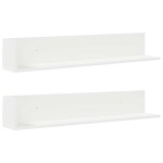 vidaXL Rafturi de perete 2 buc., alb, 100x16,5x16,5 cm, lemn prelucrat vidaXL Rafturi de perete 2 buc., alb, 100x16,5x16,5 cm, lemn prelucrat
