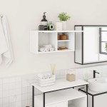 vidaXL Dulap de perete de baie, alb, 60x25x30 cm, lemn prelucrat vidaXL Dulap de perete de baie, alb, 60x25x30 cm, lemn prelucrat