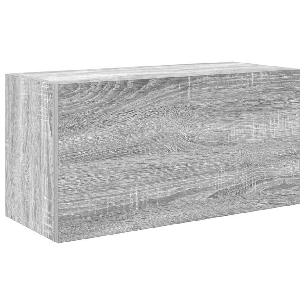 vidaXL Dulap perete baie, gri sonoma, 60x25x30 cm, lemn prelucrat
