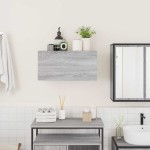 vidaXL Dulap perete baie, gri sonoma, 60x25x30 cm, lemn prelucrat vidaXL Dulap perete baie, gri sonoma, 60x25x30 cm, lemn prelucrat