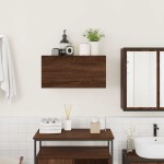 vidaXL Dulap perete de baie, stejar maro, 60x25x30 cm, lemn prelucrat