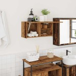 vidaXL Dulap perete de baie, lemn vechi, 60x25x30 cm, lemn prelucrat