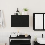 vidaXL Dulap de perete de baie, negru, 60x25x40 cm, lemn prelucrat vidaXL Dulap de perete de baie, negru, 60x25x40 cm, lemn prelucrat
