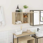 vidaXL Dulap perete baie, stejar sonoma, 60x25x40 cm, lemn prelucrat