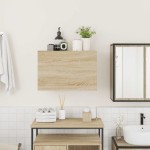 vidaXL Dulap perete baie, stejar sonoma, 60x25x40 cm, lemn prelucrat