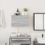 vidaXL Dulap perete baie, gri sonoma, 60x25x40 cm, lemn prelucrat vidaXL Dulap perete baie, gri sonoma, 60x25x40 cm, lemn prelucrat